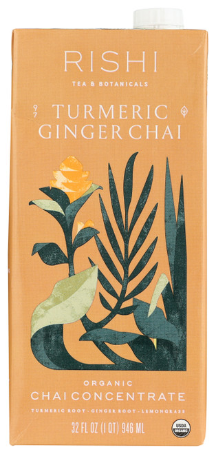 Chai Concentrate Turmeric Ginger Concentrate A Naturally Caffeine-Free Botanical Elixir 32oz