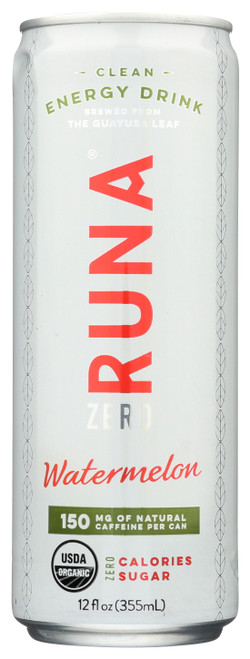 Clean Energy Drink Runa Zero Watermelon Unsweetened 12oz