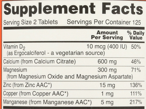 Calcium Citrate - 250 Tablets