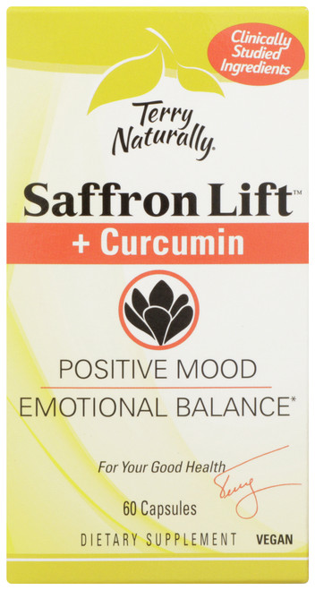Saffron Lift + Curcumin Capsules Mood Stress 60 Count