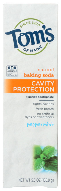 Fluoride Toothpaste Peppermint Natural Baking Soda 5.5oz