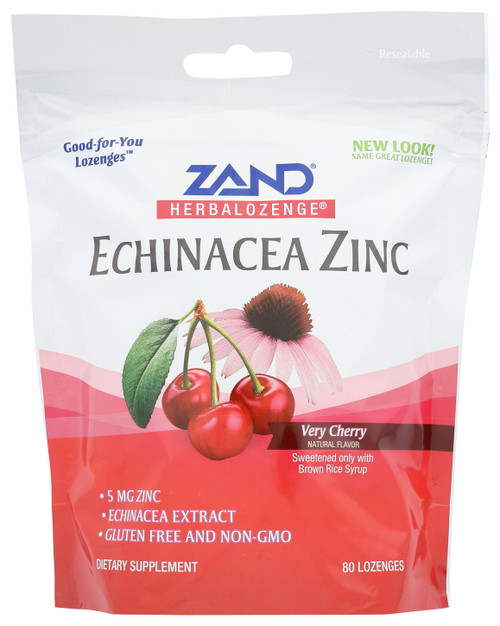 Herbalozenge Cherry Echinacea Zinc 80 Drops Lozenge, Cherry Echinacea 80 Count