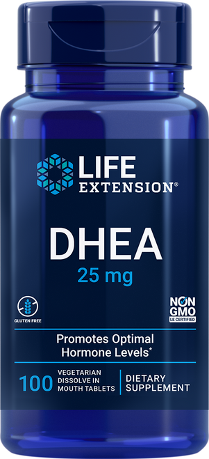 DHEA 25 mg 100 dissolve-in-mouth tablets