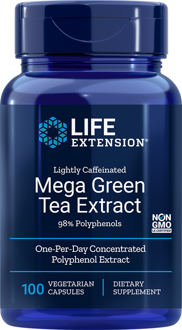 Lightly Caffeinated Mega Green Tea Extract 100 vegetarian capsules