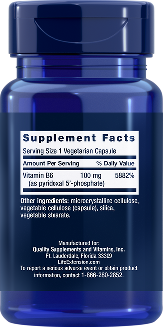Pyridoxal 5'-Phosphate Caps 100 mg 60 vegetarian capsules