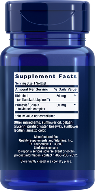 Super Ubiquinol CoQ10 with Enhanced Mitochondrial Support 50 mg 100 softgels