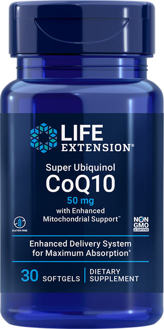 Super Ubiquinol CoQ10 with Enhanced Mitochondrial Support 50 mg 30 softgels