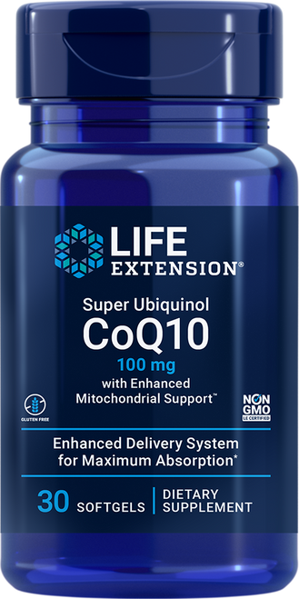 Super Ubiquinol CoQ10 with Enhanced Mitochondrial Support 100 mg 30 softgels