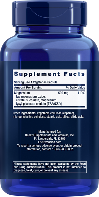 Magnesium Caps 500 mg 100 vegetarian capsules