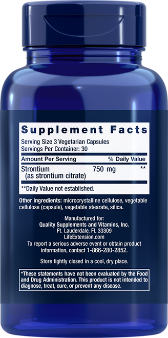 Strontium Caps 750 mg 90 vegetarian capsules