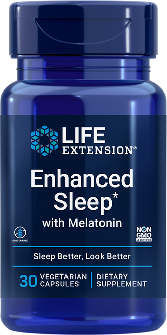Enhanced Sleep with Melatonin 30 vegetarian capsules