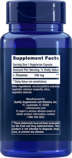 L-Theanine 100 mg 60 vegetarian capsules