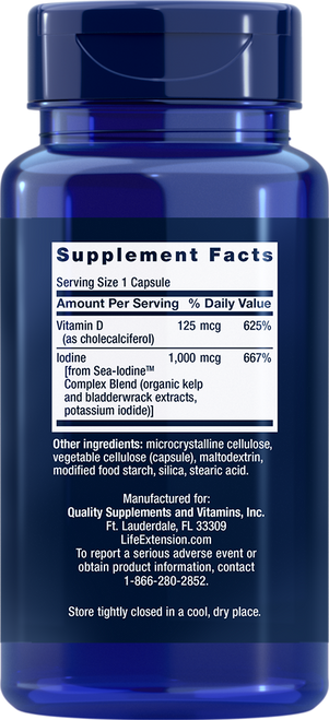 Vitamin D3 with Sea-Iodine 125 mcg (5000 IU) 60 capsules