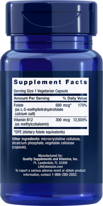 BioActive Folate & Vitamin B12 90 vegetarian capsules