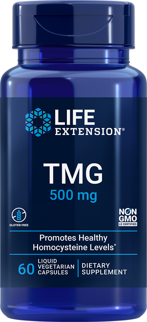 TMG 500 mg 60 liquid vegetarian capsules