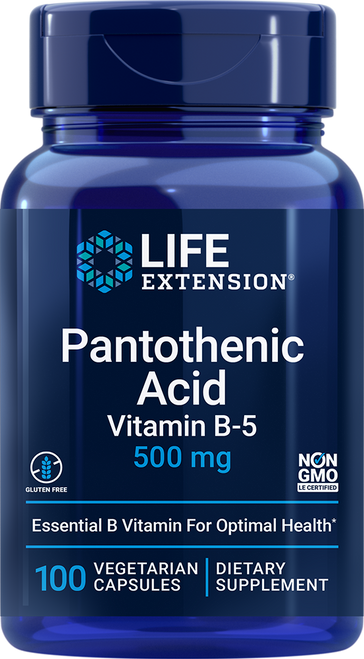 Pantothenic Acid 500 mg 100 vegetarian capsules