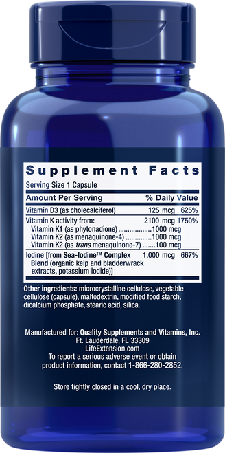 Vitamins D and K with Sea-Iodine 60 capsules