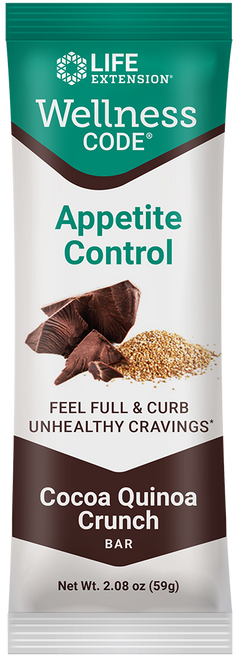 Wellness Code® Appetite Control Bar (Cocoa Quinoa Crunch) 12 each