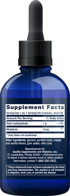 Fast-Acting Liquid Melatonin Citrus-Vanilla Flavor 2 fl oz