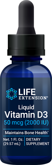 Liquid Vitamin D3 50 mcg (2000 IU) 29.57 ml