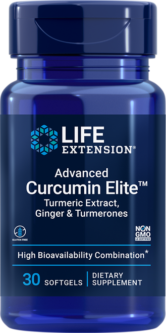 Advanced Curcumin Elite Turmeric Extract Ginger & Turmerones 30 softgels