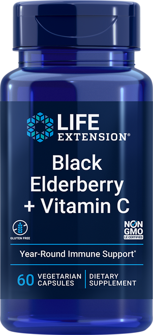 Black Elderberry + Vitamin C 60 vegetarian capsules