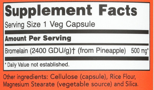 Bromelain 500 mg - 60 Veg Capsules