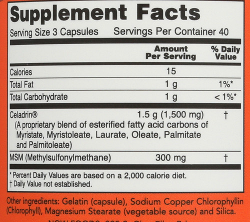 Celadrin® & MSM 500 mg - 120 Capsules