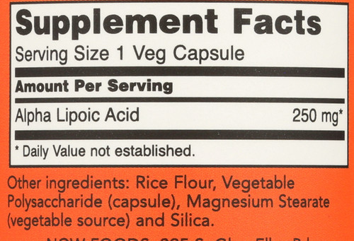 Alpha Lipoic Acid 250 mg - 60 Vcaps®