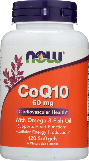 CoQ10 60 mg w/Omega 3 Fish Oils - 120 Softgels