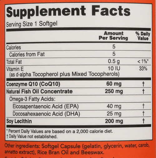 CoQ10 60 mg w/Omega 3 Fish Oils - 240 Softgels