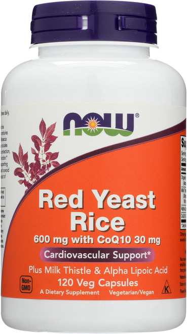 Red Yeast Rice 600 mg with CoQ10 30 mg - 120 Veg Capsules