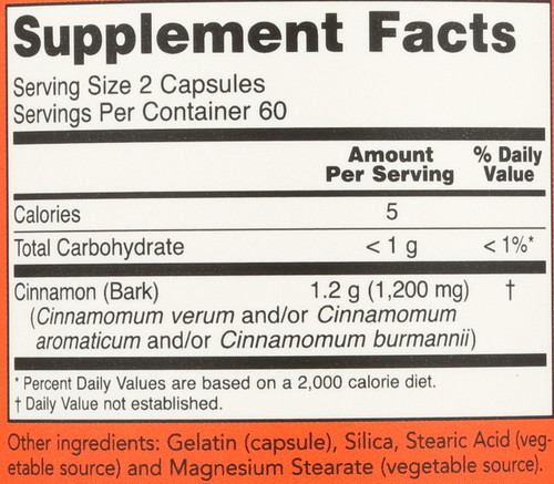 Cinnamon Bark 600 mg - 120 Capsules