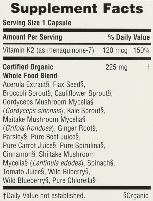 Source of Life Garden Vitamin K2 120mcg 60 VCaps