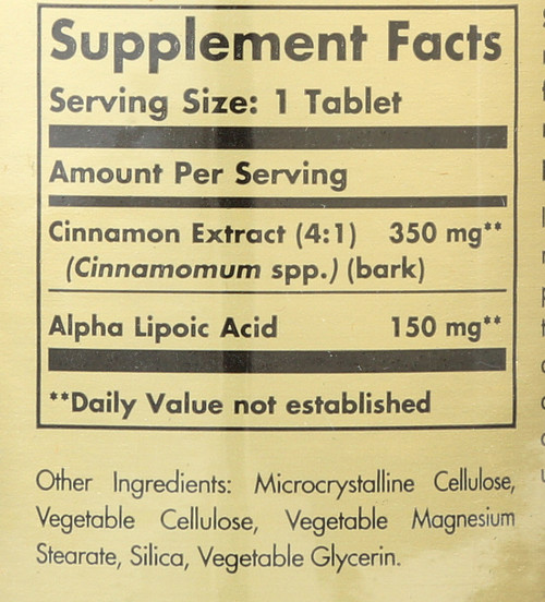 Cinnamon Alpha Lipoic Acid 60 Tablets