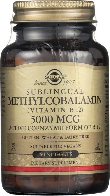 Methylcobalamin Vitamin B12 5000mcg 60 Nuggets