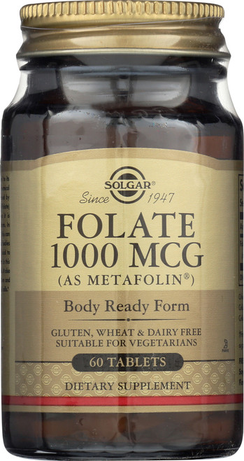 Folate 1000mcg as Metafolin 60 Tablets