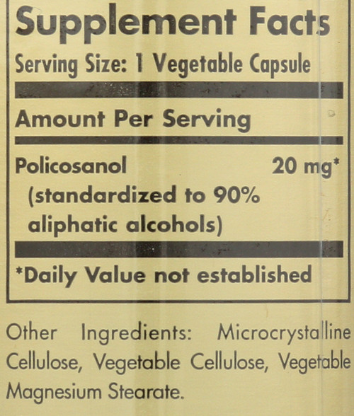 Policosanol 20mg 100 Vegetable Capsules