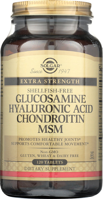 Glucosamine Hyaluronic Acid Chondroitin MSM Shellfish-Free 120 Tablets