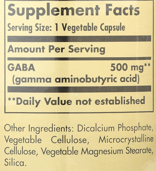 GABA 500mg 100 Vegetable Capsules