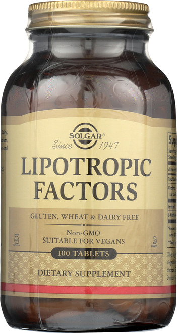 Lipotropic Factors 100 Tablets Vegetarian Formula