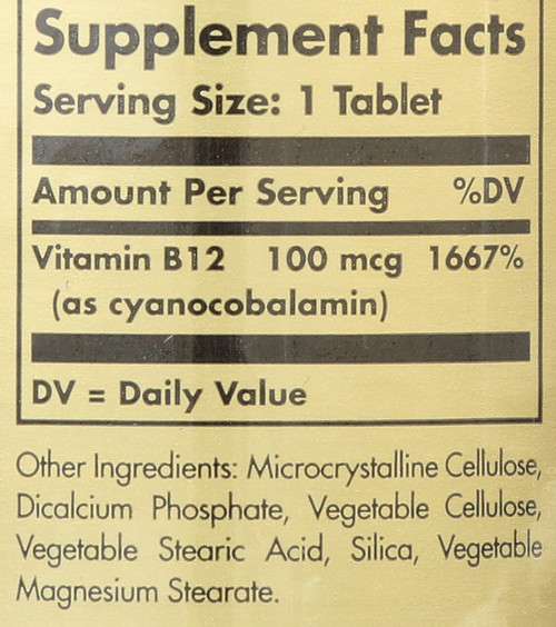 Vitamin B12 100mcg 100 Tablets