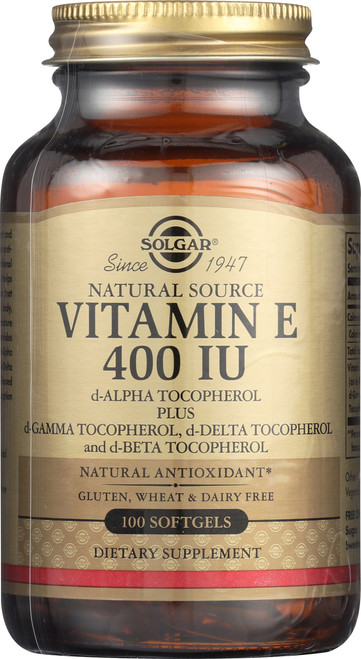 Vitamin E 400 IU 100 Mixed Softgels 400 IU d-Alpha Tocopherol & Mixed Tocopherols