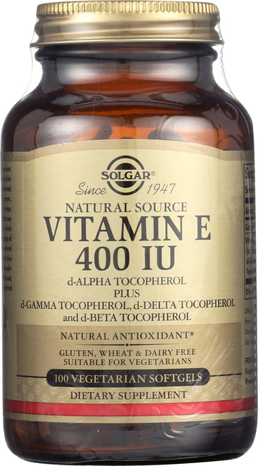 Vitamin E 400 IU 100 Vegetarian Softgels 400 IU d-Alpha Tocopherol & Mixed Tocopherols