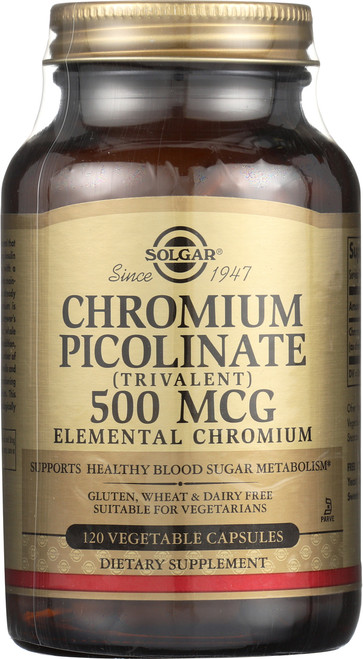 Chromium Picolinate 500mcg 120 Vegetable Capsules