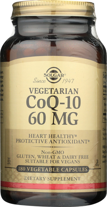 Vegetarian CoQ-10 60mg Vegetable 180 Capsules