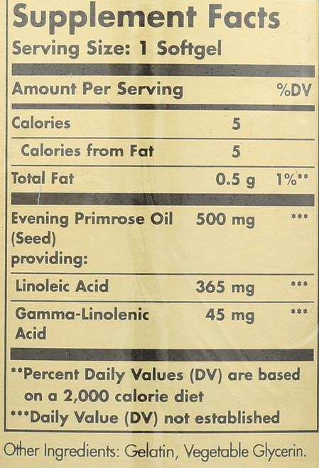 Evening Primrose Oil 500mg 180 Softgels