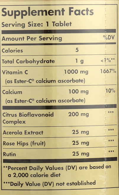 Ester-C Plus 1000mg Vitamin C 180 Tablets Ester-C Ascorbate Complex