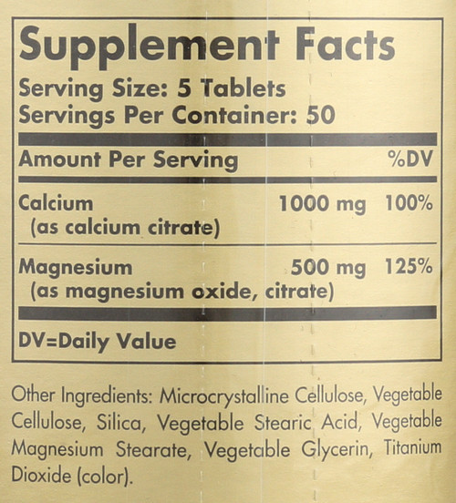 Calcium Magnesium Citrate 250 Tablets