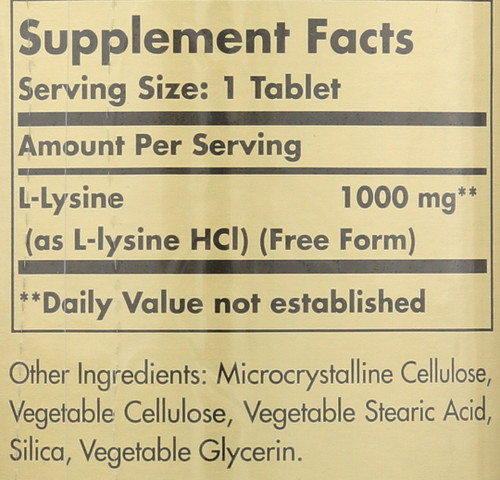 L-Lysine 1000mg 250 Tablets